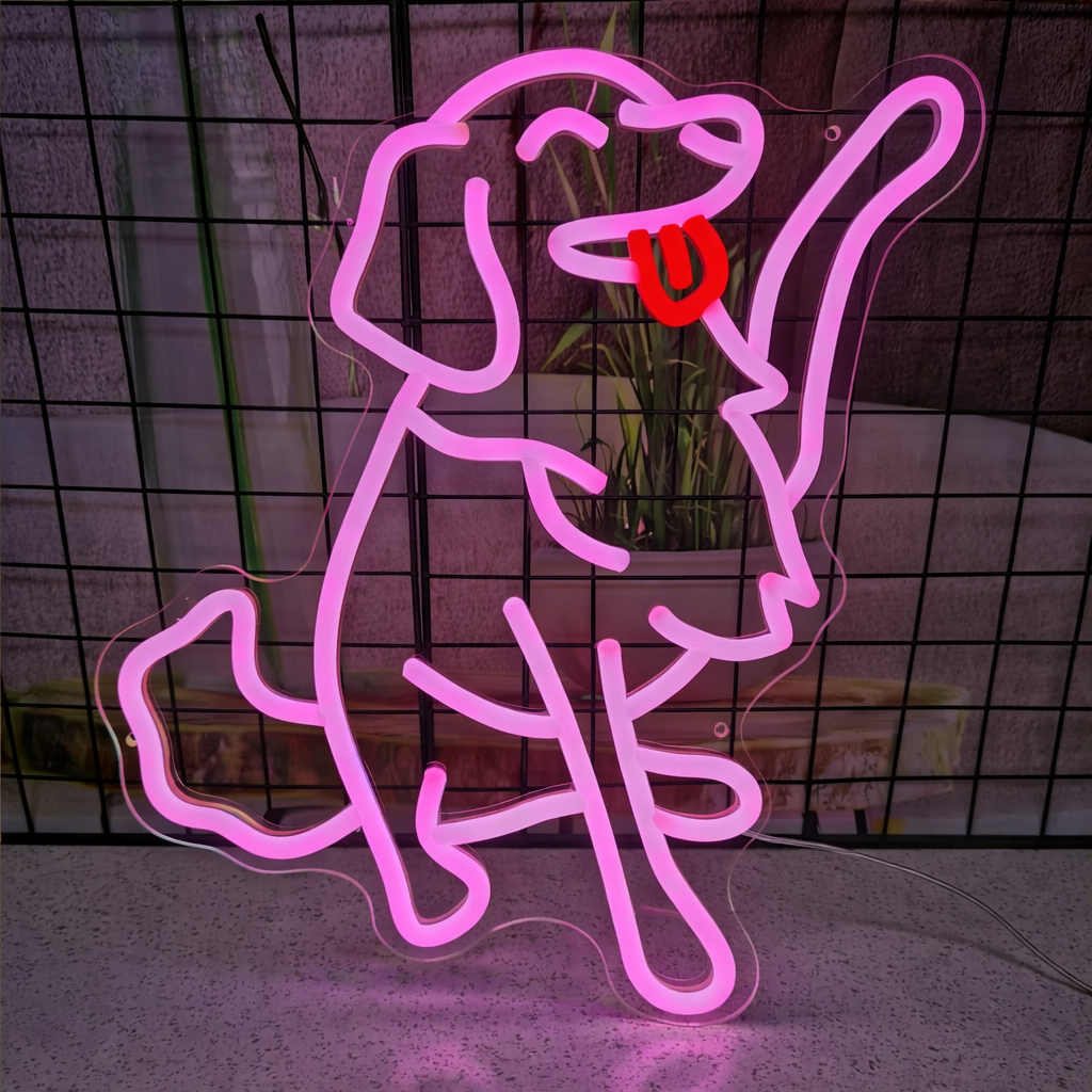 Abstract Line LED Neon Mirror Sign for Modern Room, Bedroom & Minimalist Decor