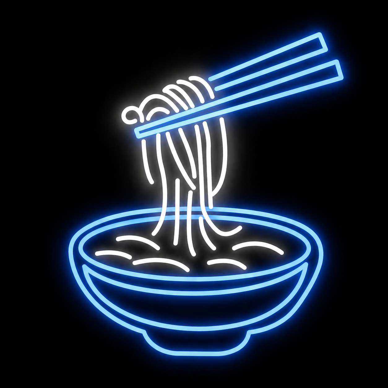 Minimalist Noodle Bowl LED Neon Sign Yellow & White Ramen Neon Light Wall Decor for Restaurant Cafe Kitchen