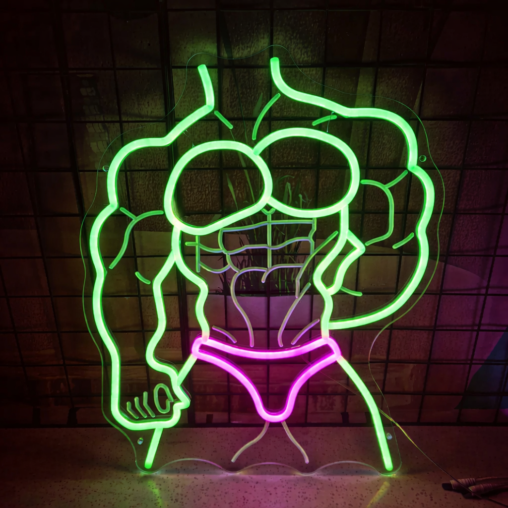 Bodybuilder LED Neon Sign Muscle Gym Neon Light for Fitness Wall Decor