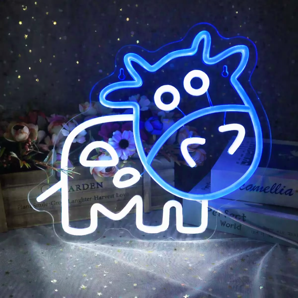 Cute Cow Family Neon Sign LED Wall Light for Kids Room or Nursery Decor