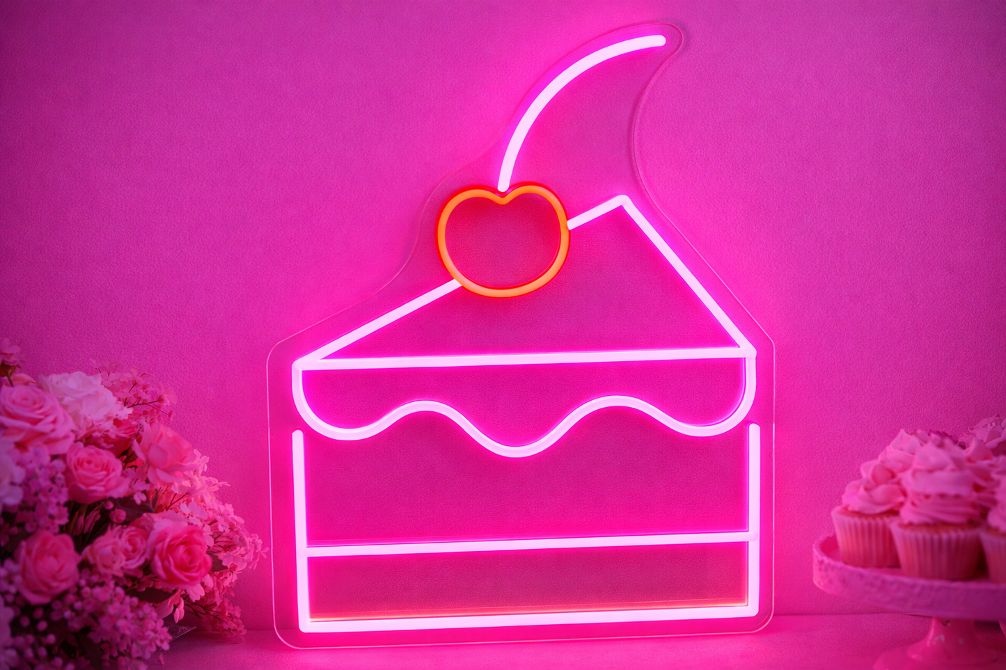 Cherry Cake LED Neon Sign Wall Decor