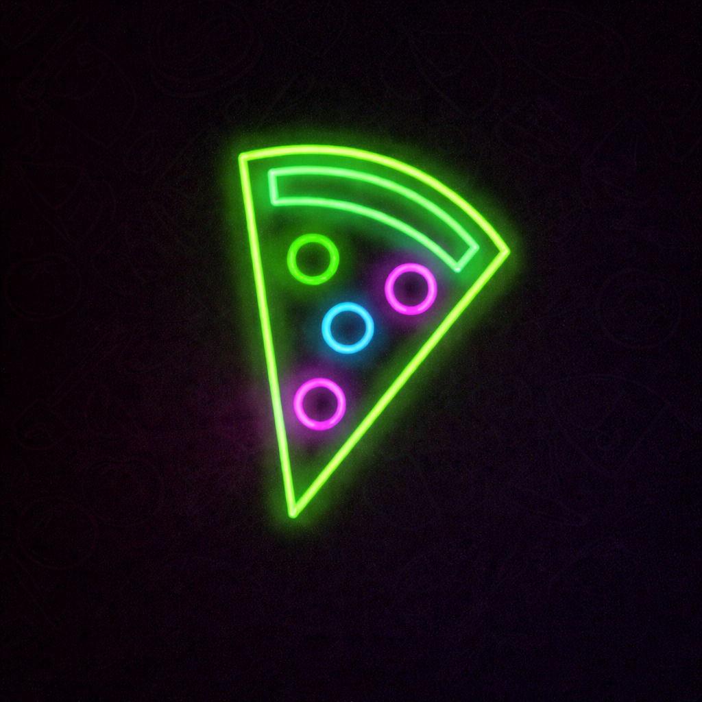 Pizza Slice LED Neon Sign for Pizzeria, Restaurant & Kitchen Wall Decor