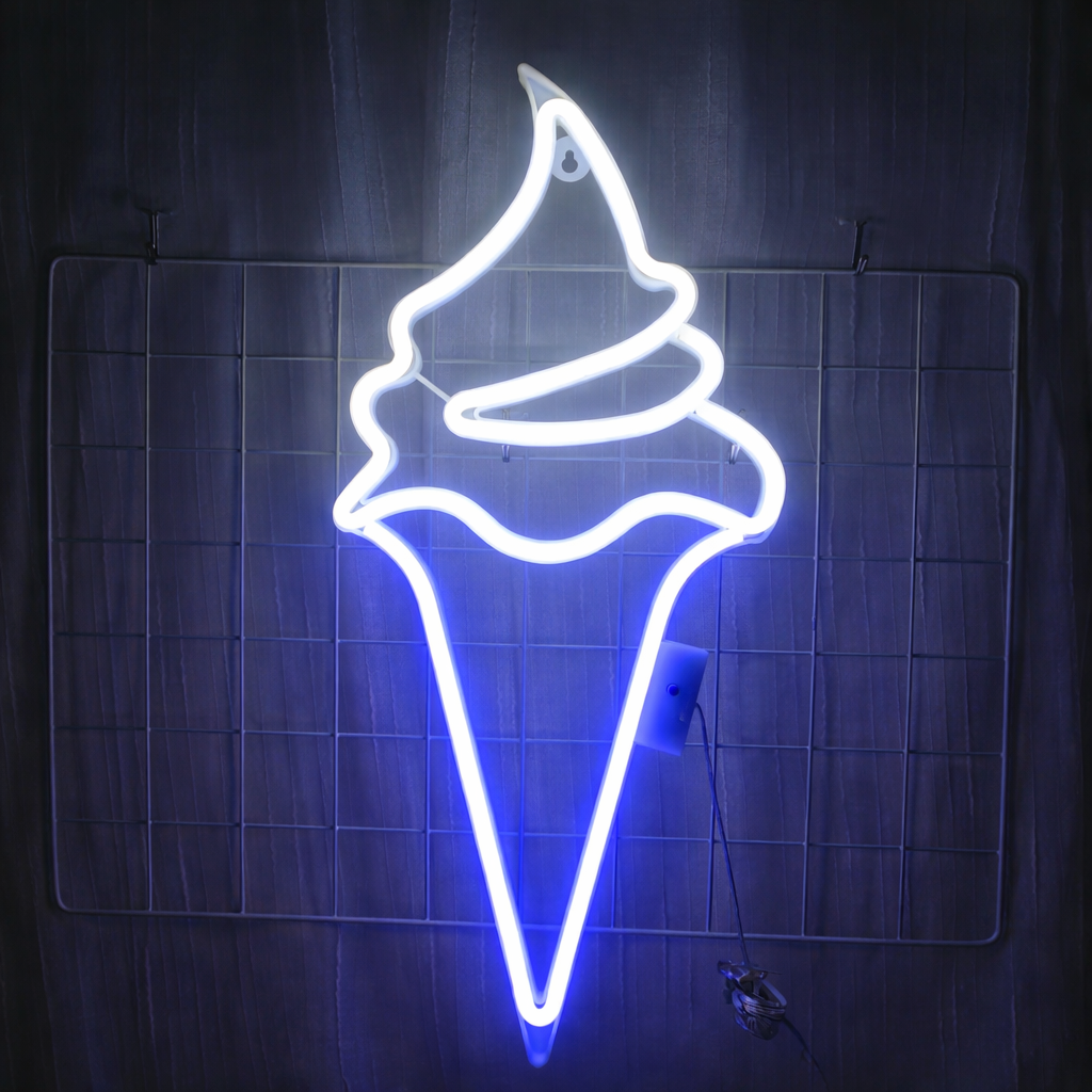 Ice Cream LED Neon Sign Dessert Light for Cafe Shop Wall Decor