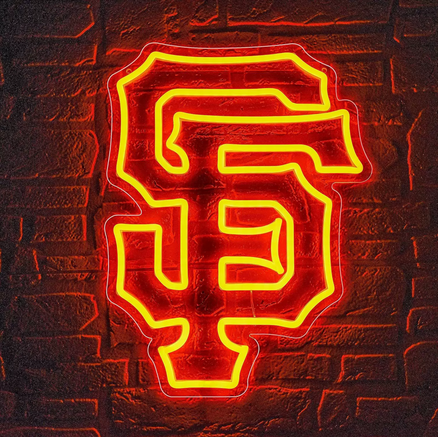 SF Letter LED Neon Sign Red Yellow Sports Alphabet Neon Light for Bar Bedroom Wall Decor
