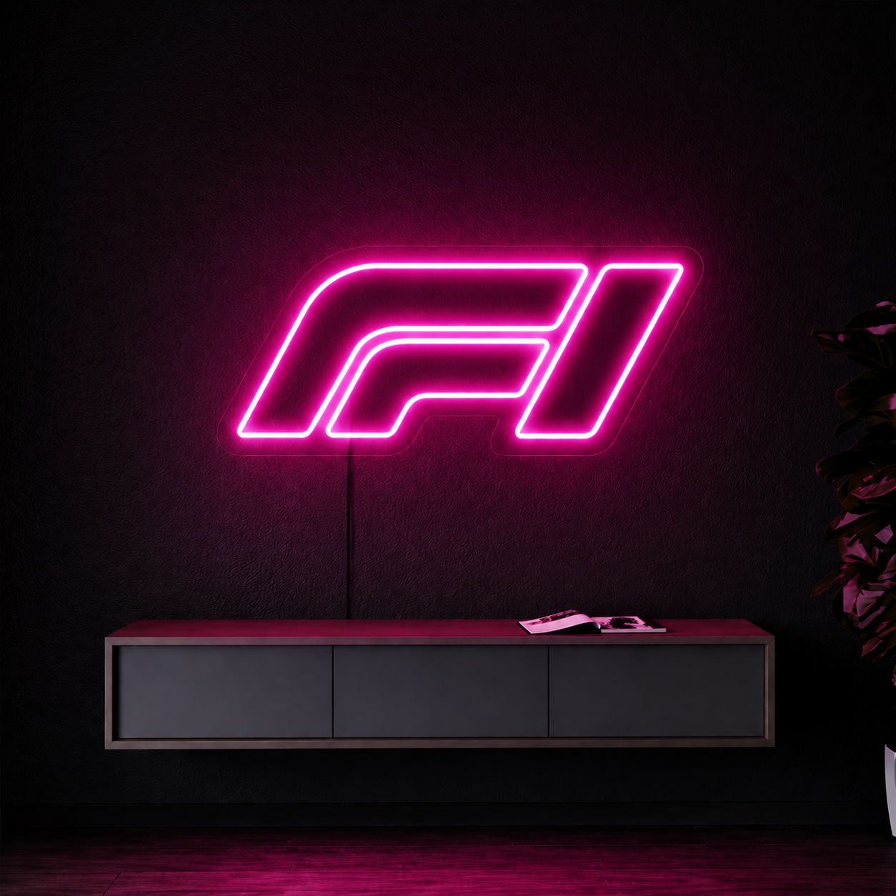 F1 Racing Logo LED Neon Sign Modern Sports Neon Light Wall Decor for Garage Office Gaming Room