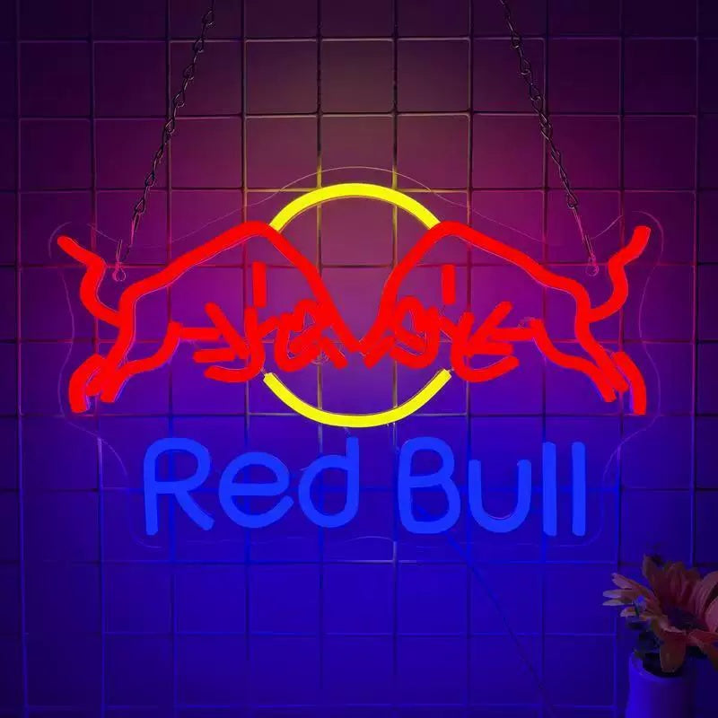 Energy Bulls Neon Sign for Bar Wall Decor Gym Club LED Neon Light