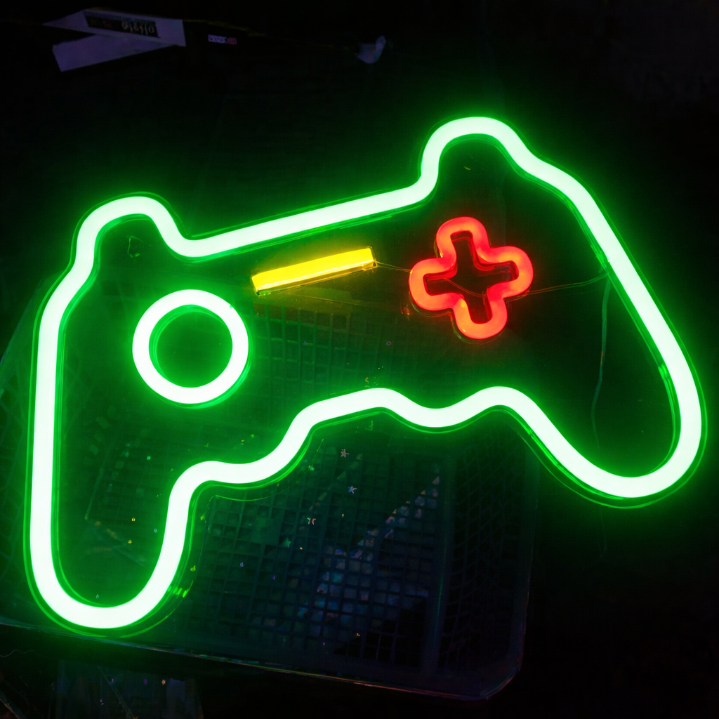 Gaming Controller LED Neon Sign for Gamer Room Setup Wall Decor