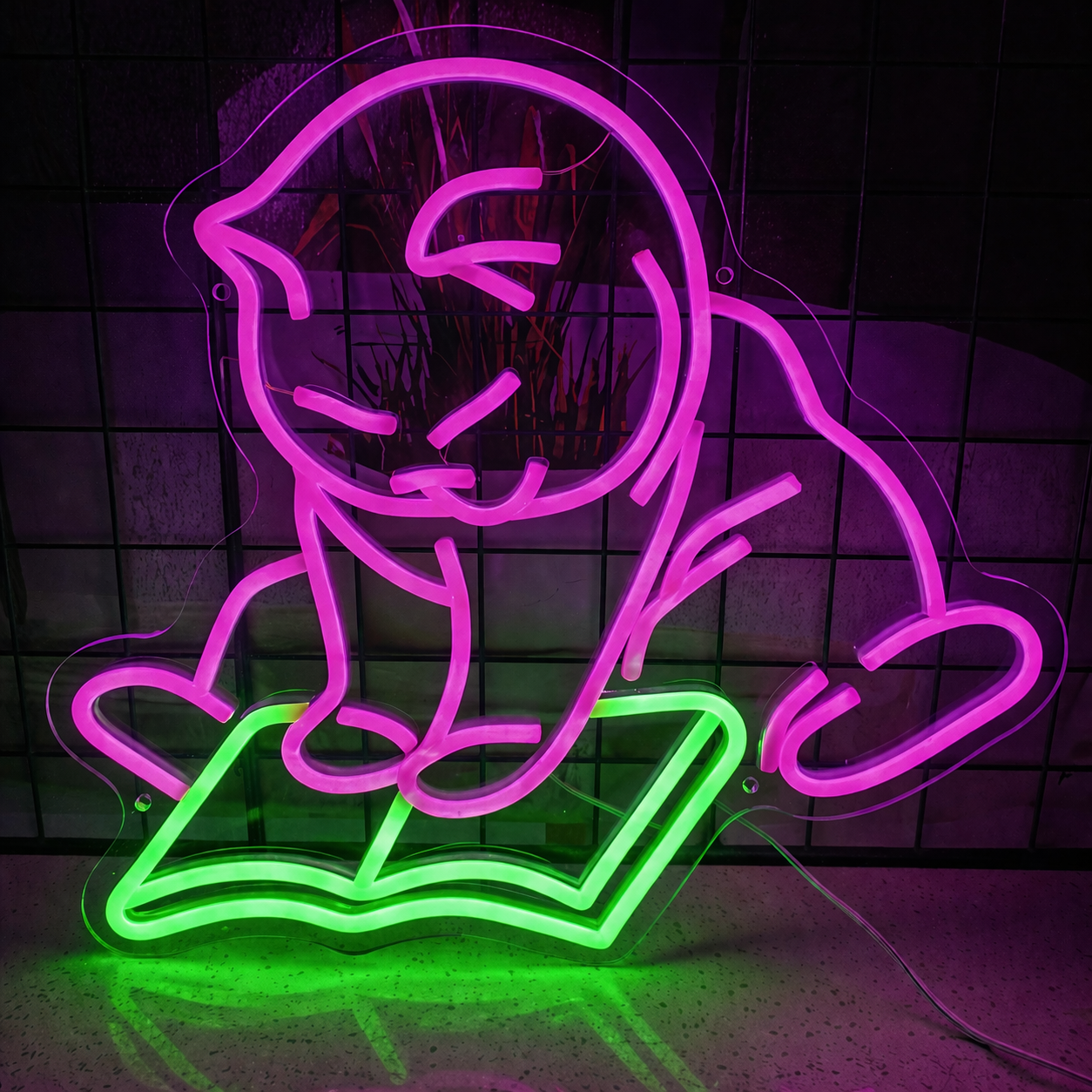 Crown LED Neon Mirror Sign for Vanity, Salon & Luxury Room Decor