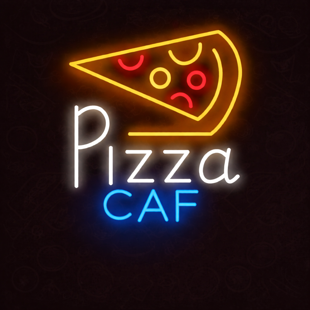 Pizza Café LED Neon Sign for Restaurant, Bar & Kitchen Wall Decor