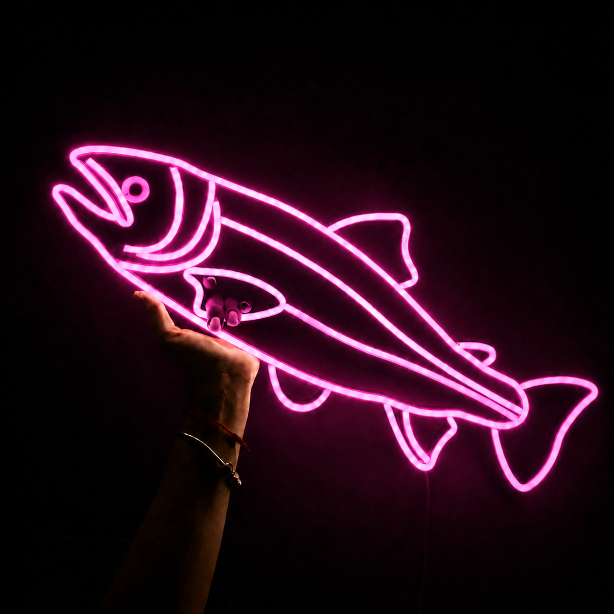 Fish LED Neon Sign Warm White Ocean Animal Neon Light Wall Decor for Bedroom Restaurant Bar