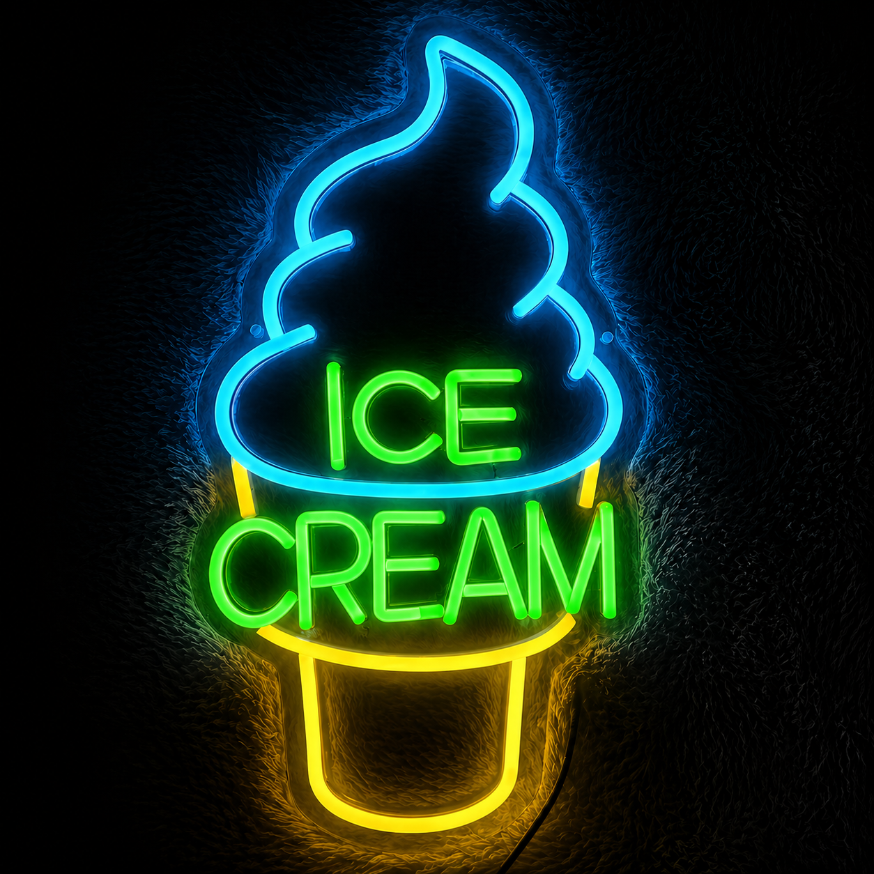 Ice Cream LED Neon Sign Soft Serve Neon Light for Shop Cafe Wall Decor