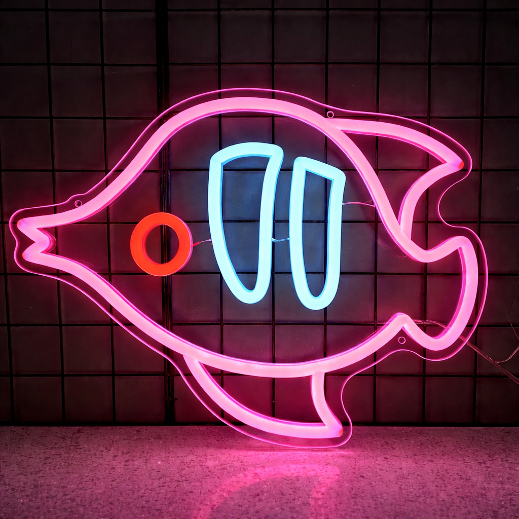 Modern Green Fish LED Neon Sign for Bar Aquarium Wall Decor