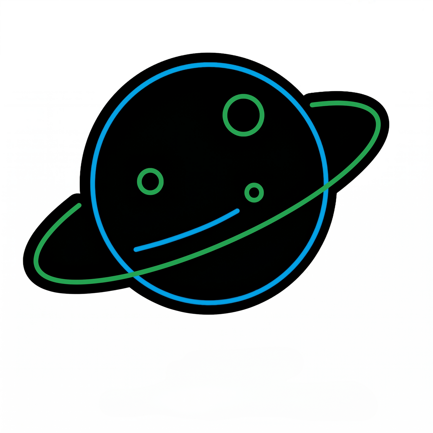 Planet LED Neon Sign Blue Yellow Space Neon Light Wall Decor for Kids Room Bedroom Game Room