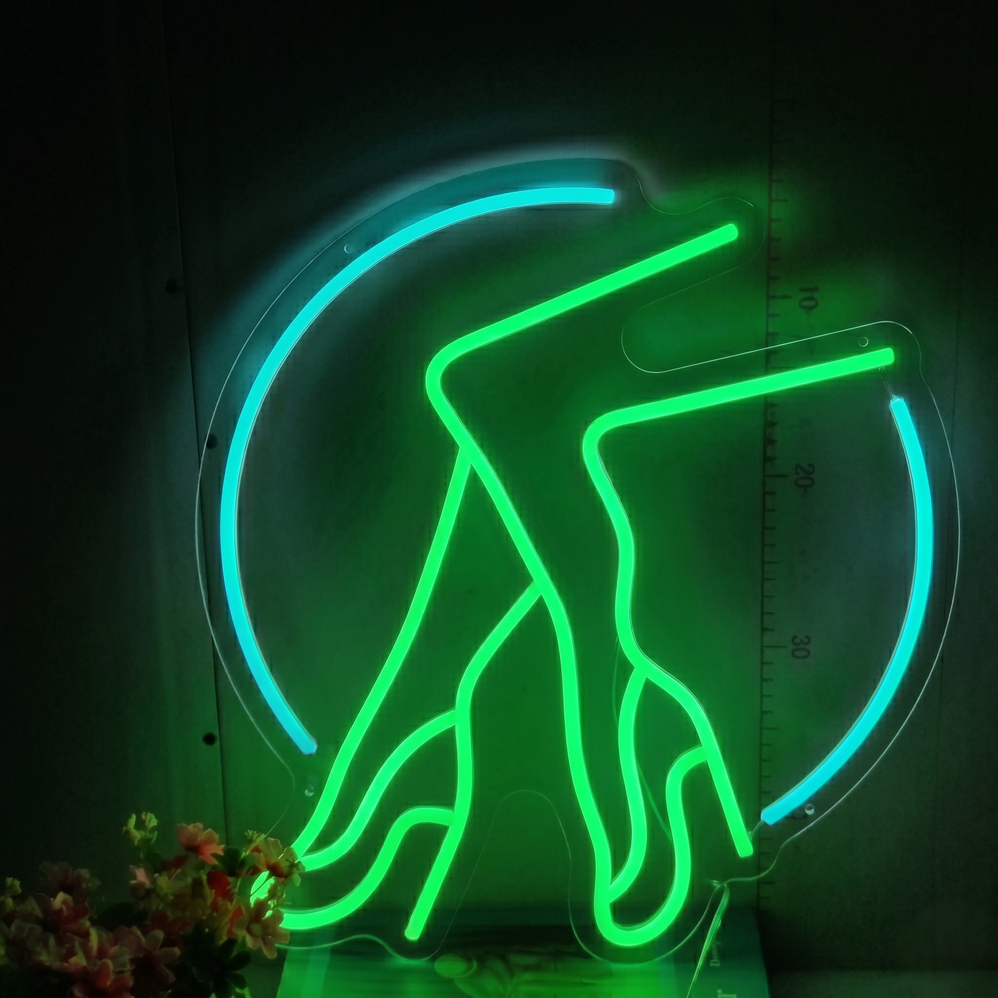 High Heel Legs LED Neon Sign Pink Blue Fashion Neon Light Wall Decor for Bedroom Salon
