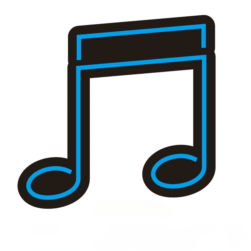 Music Note LED Neon Sign Blue Musical Neon Light Wall Decor for Bedroom Studio Game Room