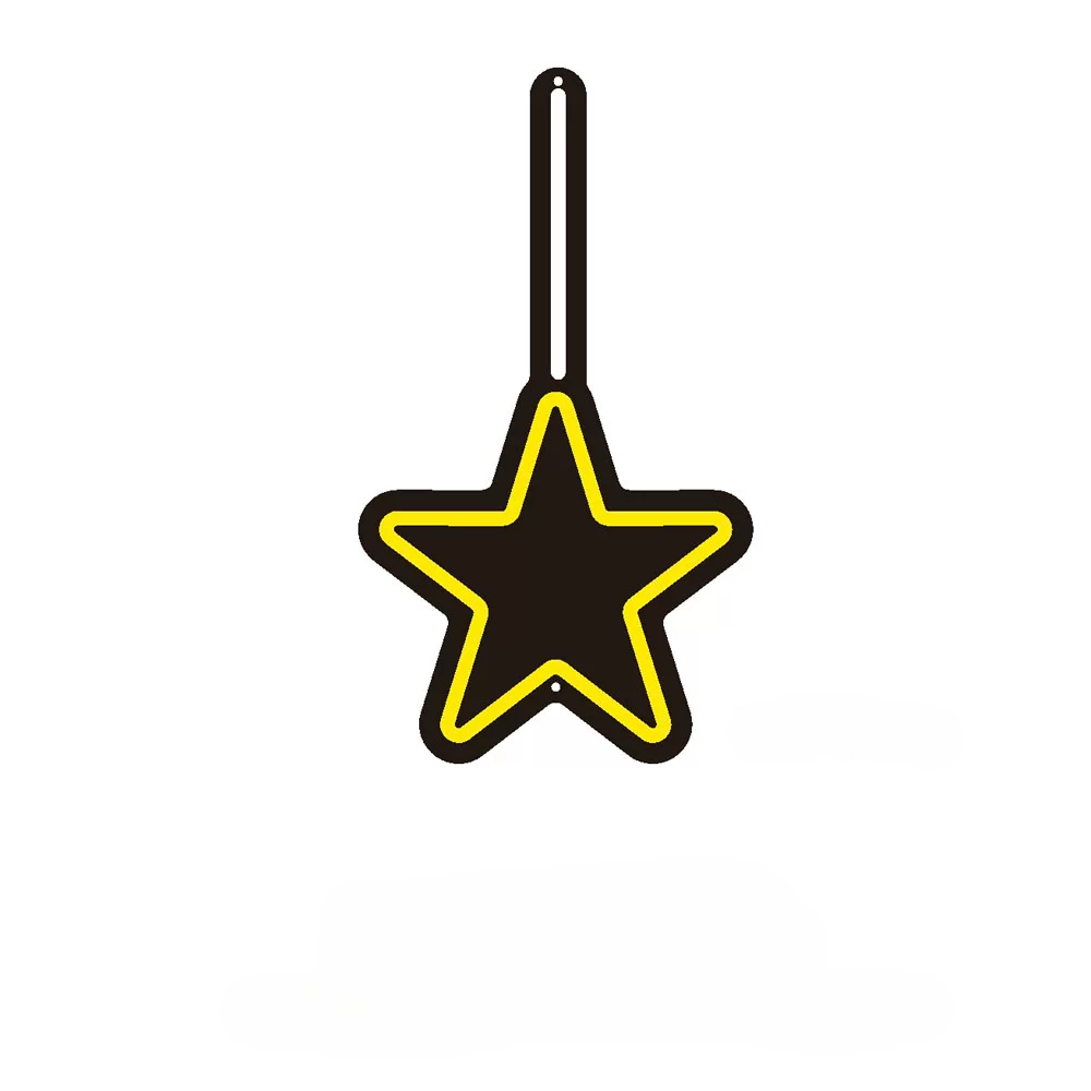 Magic Wand LED Neon Sign Yellow White Star Neon Light Wall Decor for Bedroom Nursery Kids Room