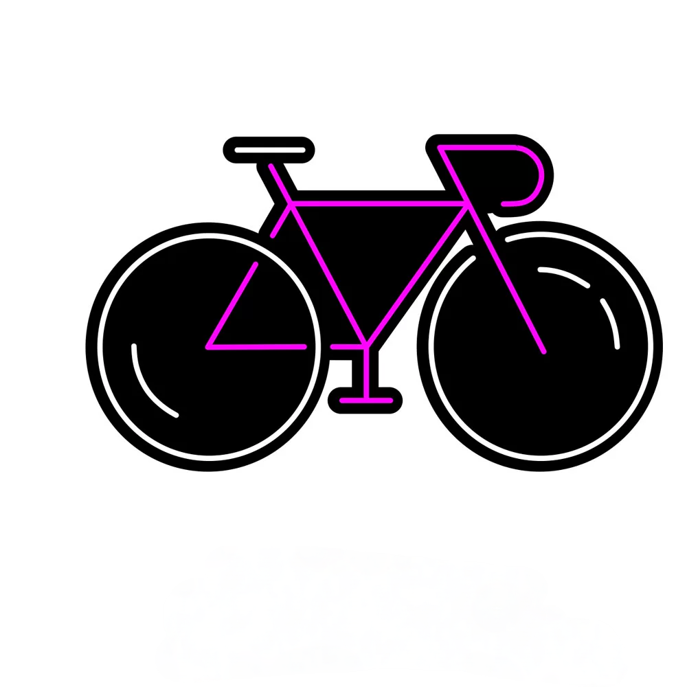 Bicycle LED Neon Sign Pink White Bike Neon Light Wall Decor for Bedroom Garage Game Room
