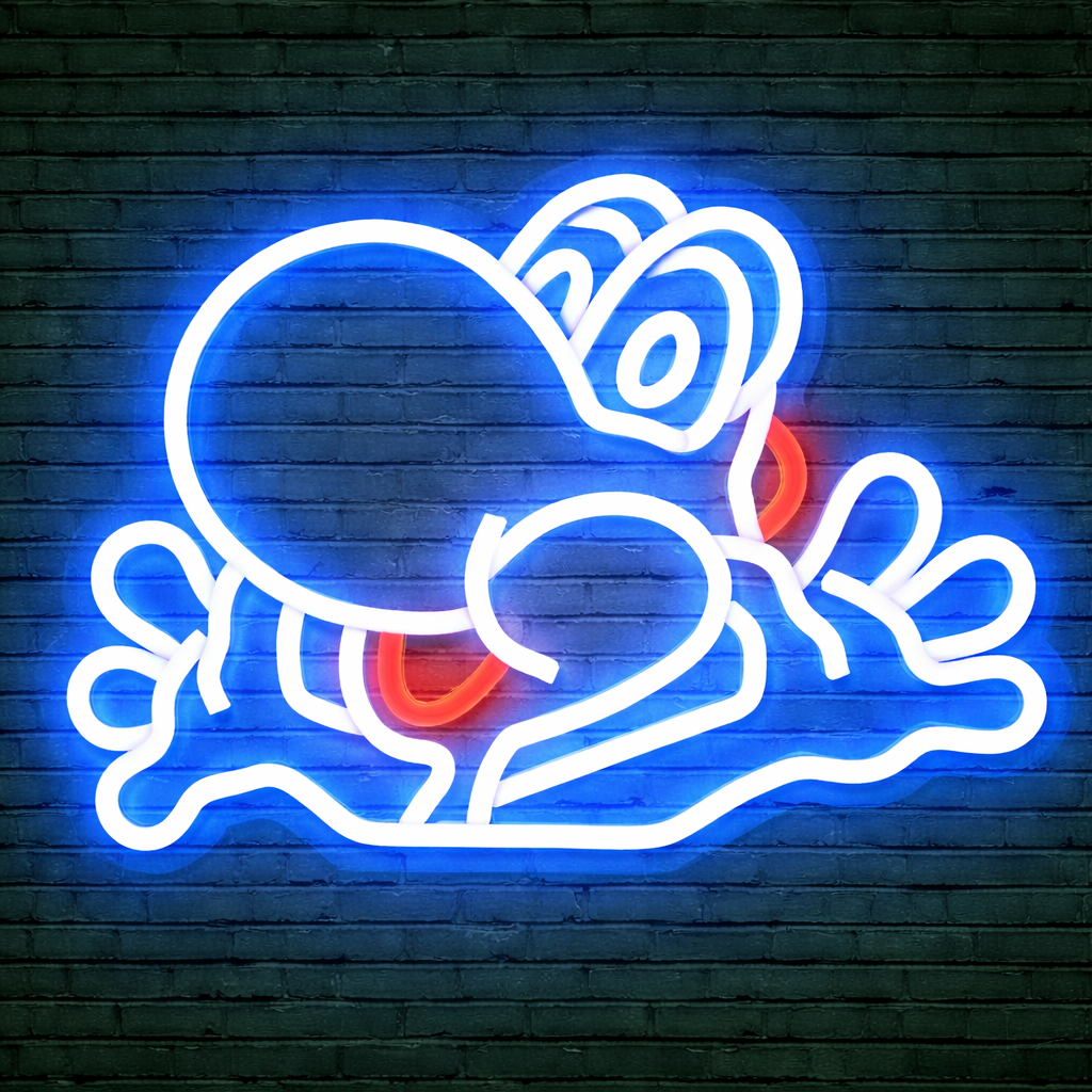 Frog Neon Sign Green LED Cartoon Wall Decor for Kids Room or Game Room