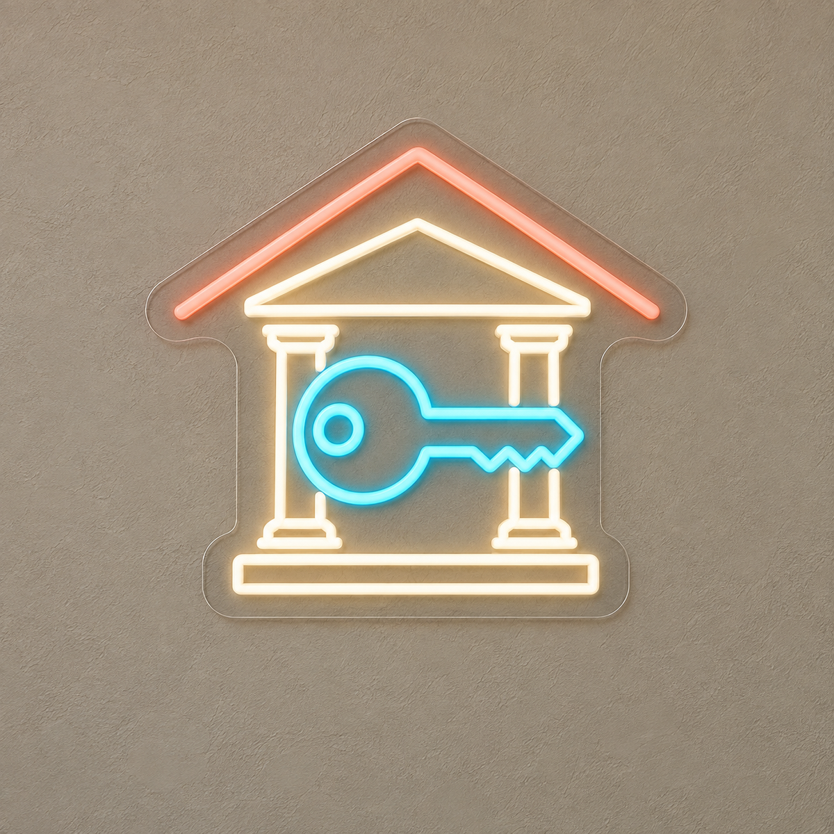 Bank Facade & Key LED Neon Sign for Bank Branches - design reference