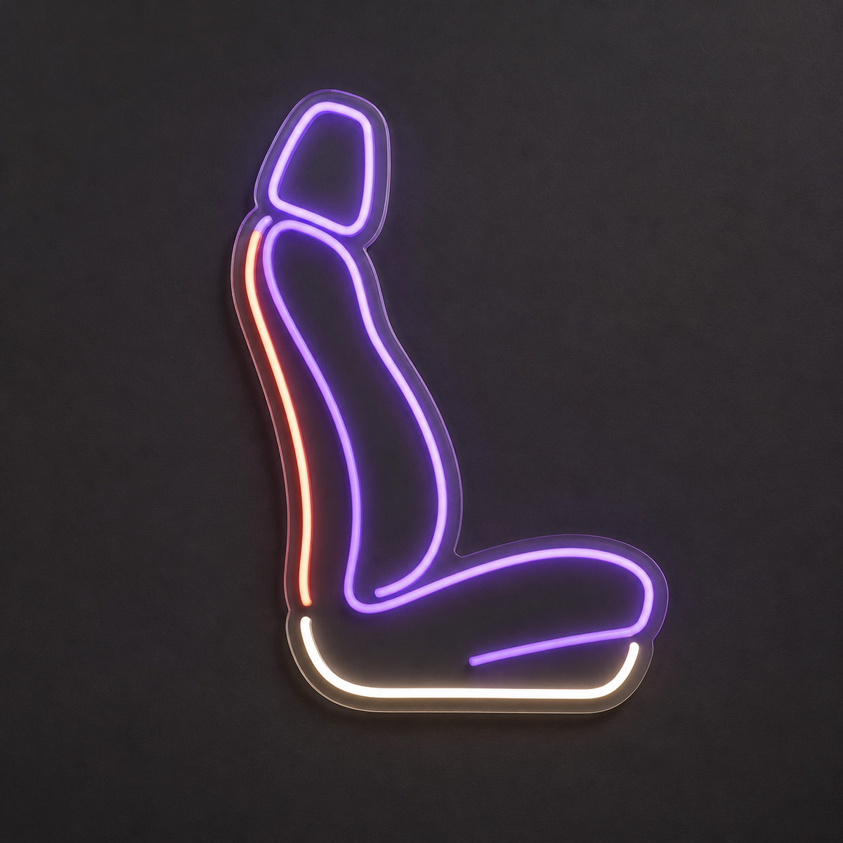 Car Seat Profile LED Neon Sign for Upholstery Studios - design reference