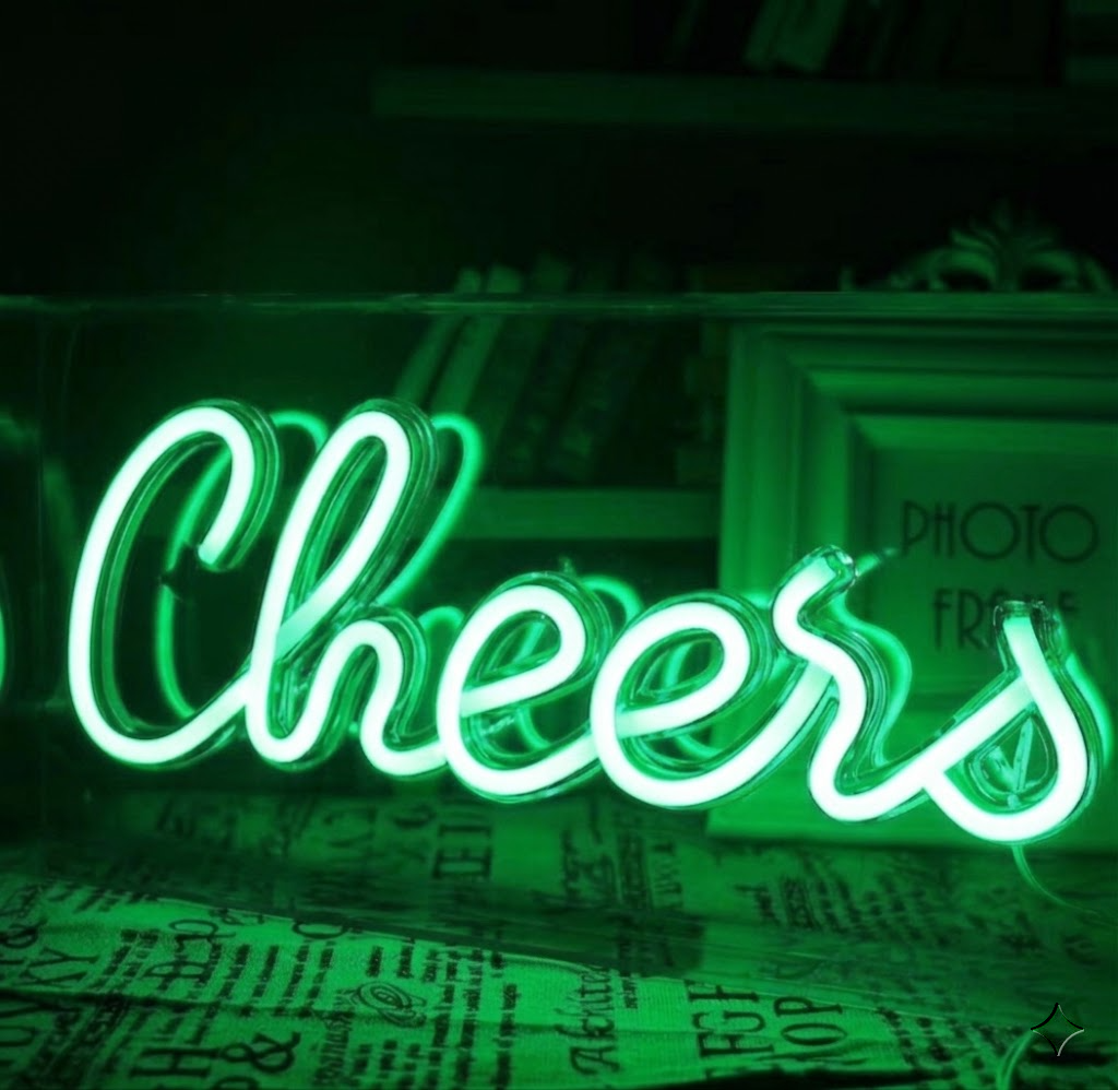 Cheers Neon Sign LED Light for Bar Party Home Decor