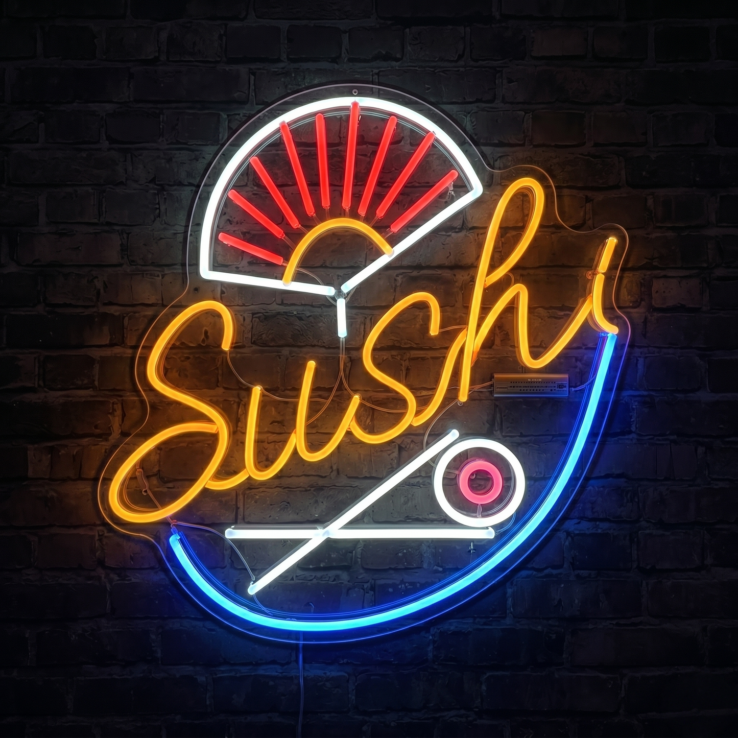 Sushi LED Neon Sign Red Blue Japanese Food Neon Light Wall Decor for Restaurant Cafe Kitchen