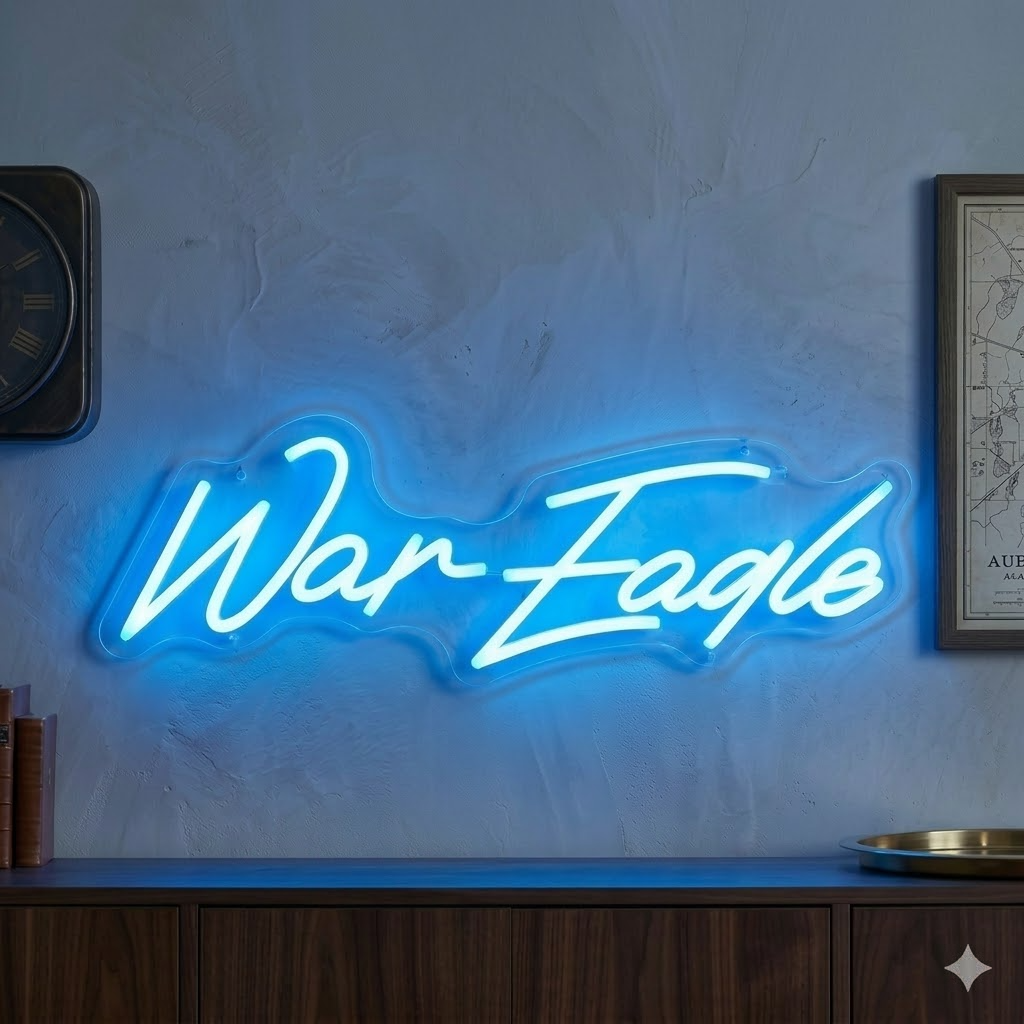 Van Zage Script LED Neon Sign for Bedroom Wall Decor Aesthetic Light