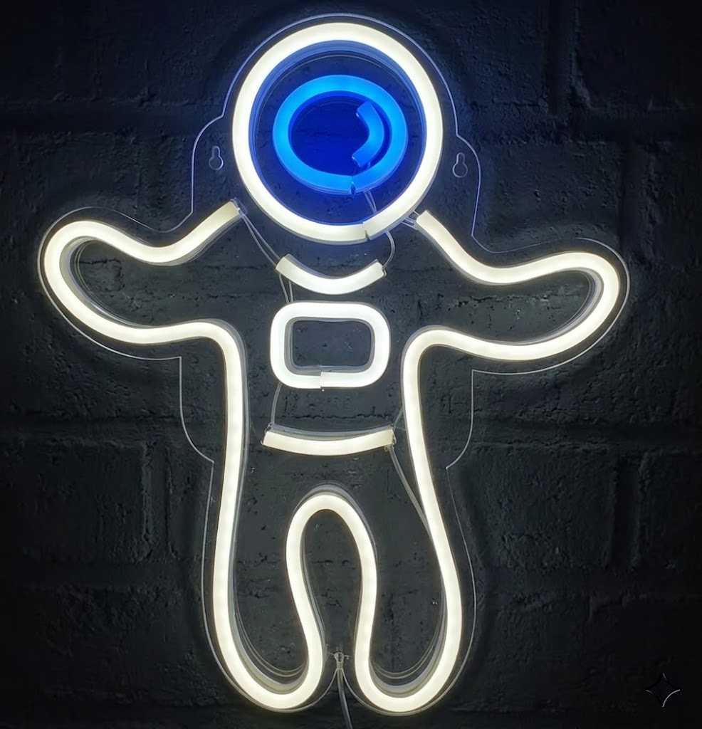 Astronaut LED Neon Sign for Kids Room Space Wall Decor