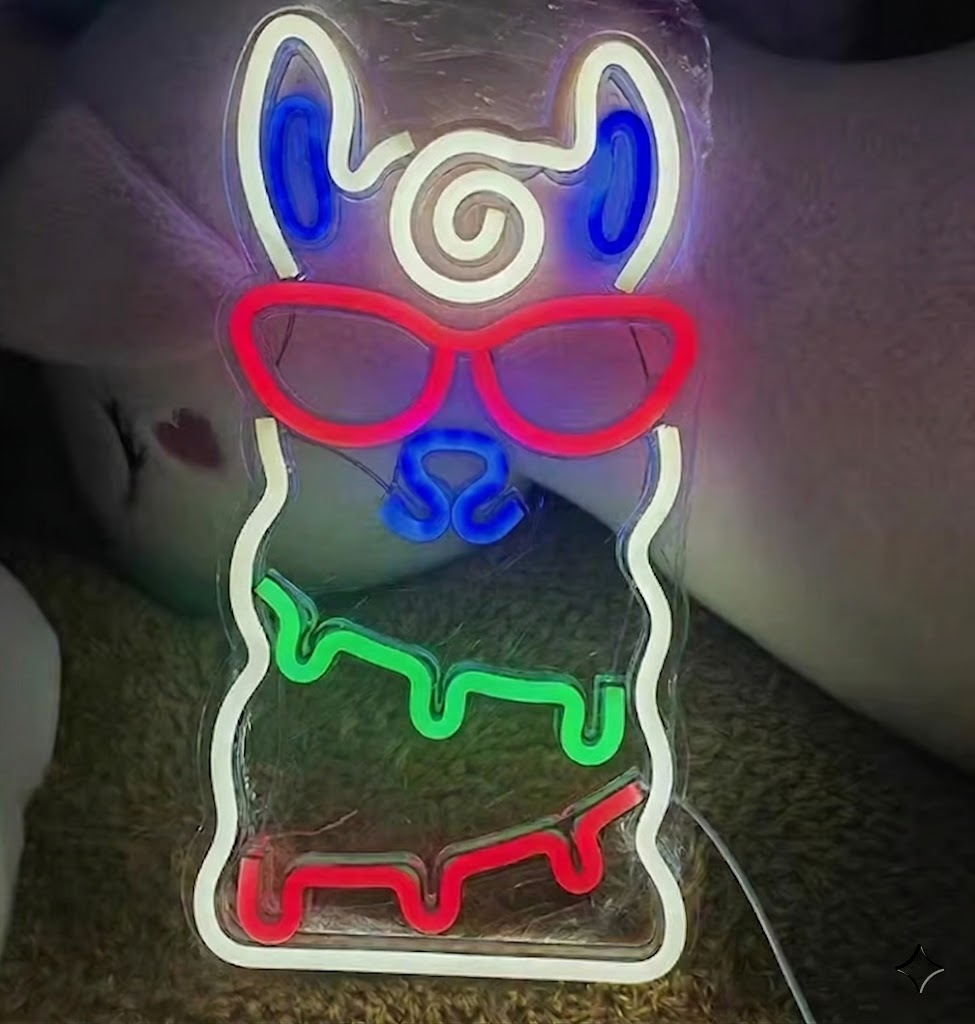 Cool Dog LED Neon Sign with Sunglasses for Bedroom Fun Room Decor Gift