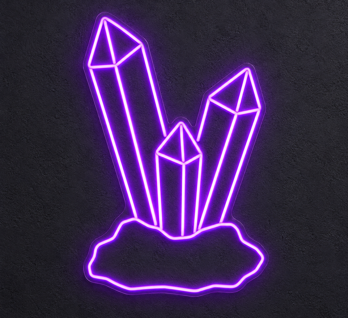 Crystal Cluster LED Neon Sign for Crystal Displays - design reference