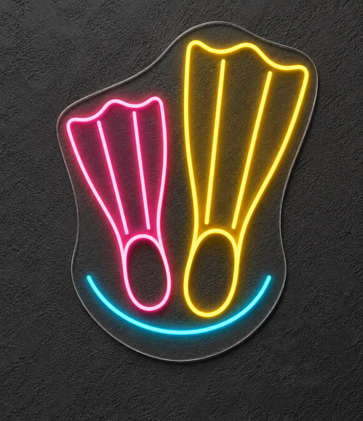 Diving Fins LED Neon Sign for Dive Shops - design reference