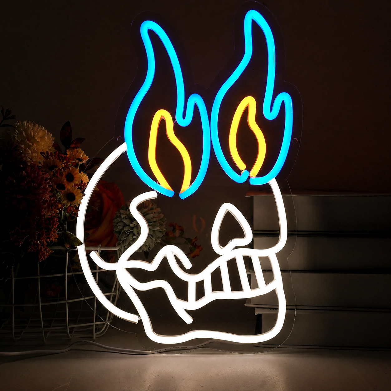 Halloween Skull LED Neon Sign Wall Decor