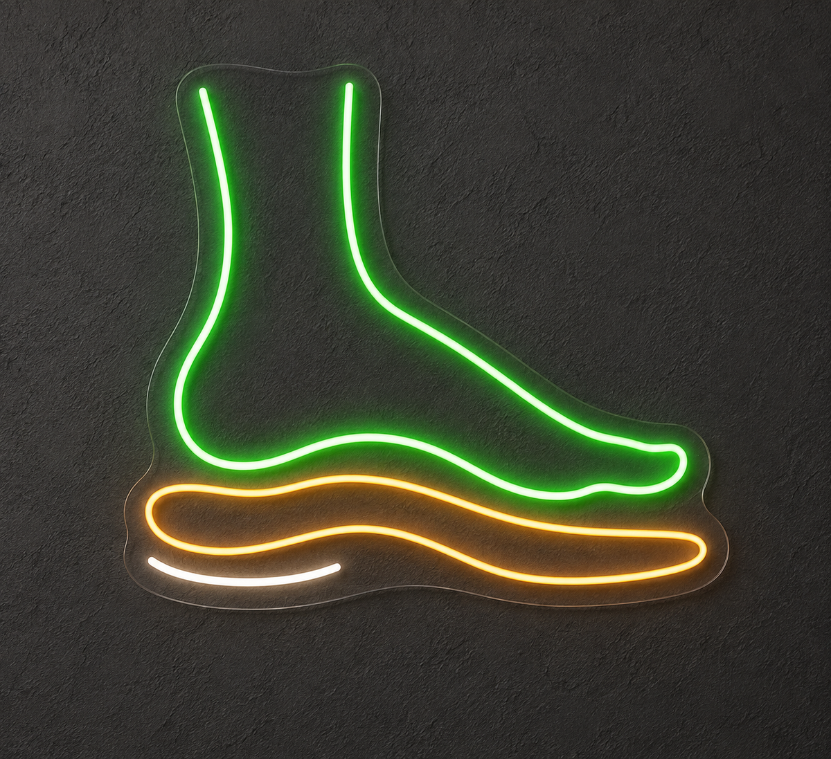 Foot & Insole LED Neon Sign for Podiatry Clinics - design reference