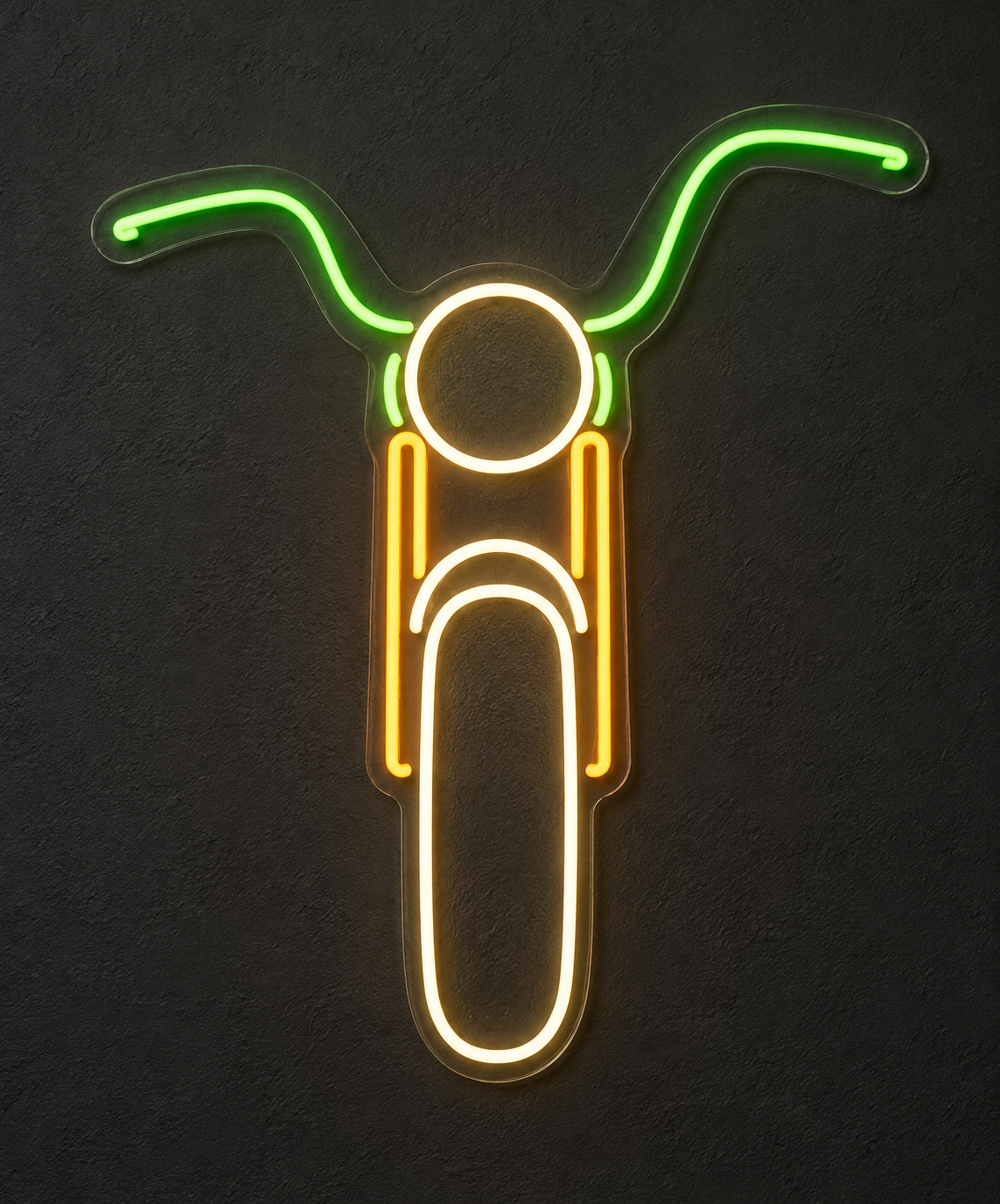 Front View Motorcycle LED Neon Sign for Riders' Rooms - design reference