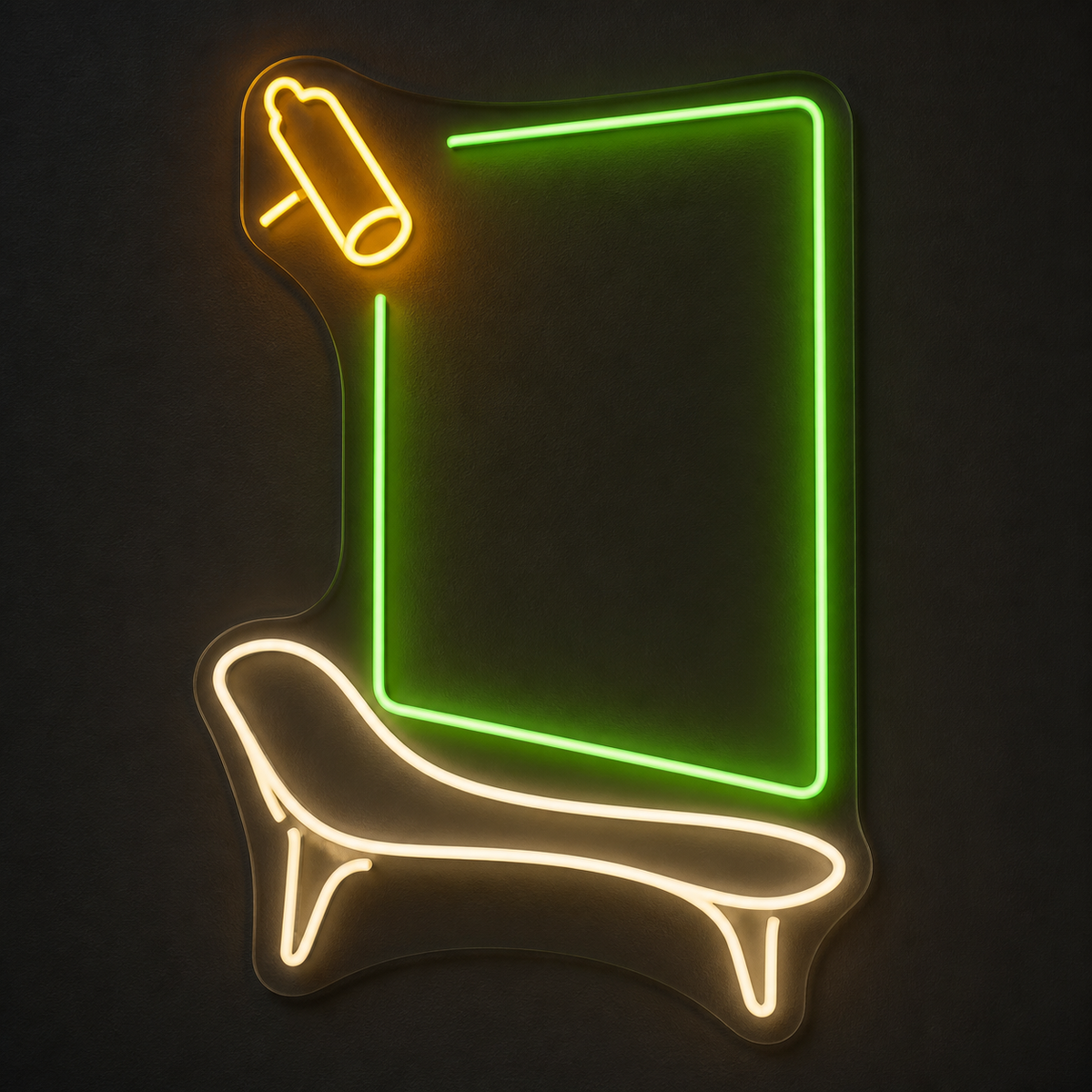 Gallery Frame and Bench LED Neon Sign for Gallery Interiors - design reference