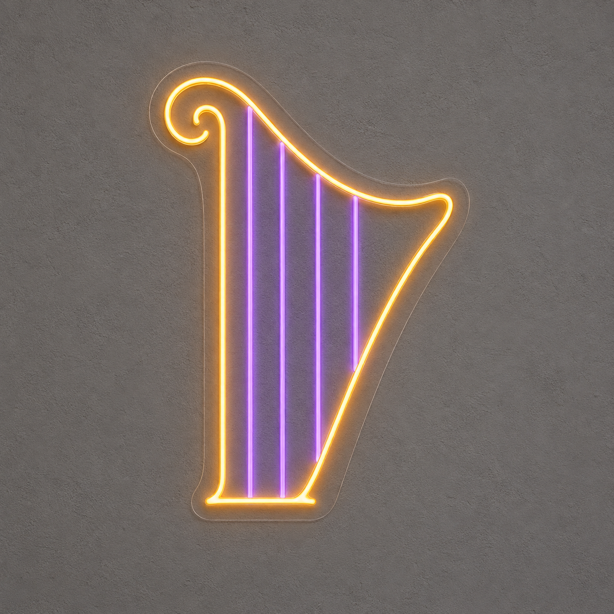 Harp & Strings LED Neon Sign for Concert Halls - design reference