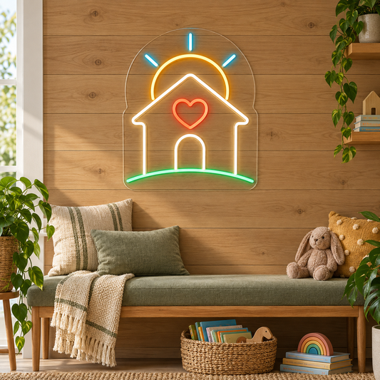 A Place to Belong LED Neon Sign for Daycare Centers - interior setting