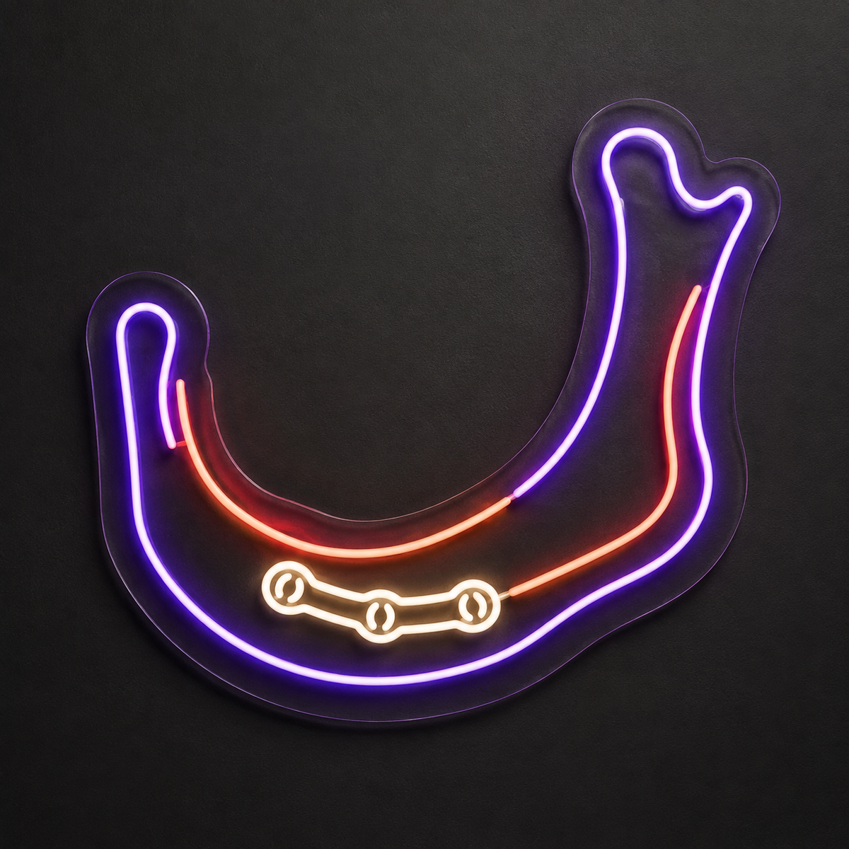 Jawbone LED Neon Sign for Oral Surgery Centers - design reference