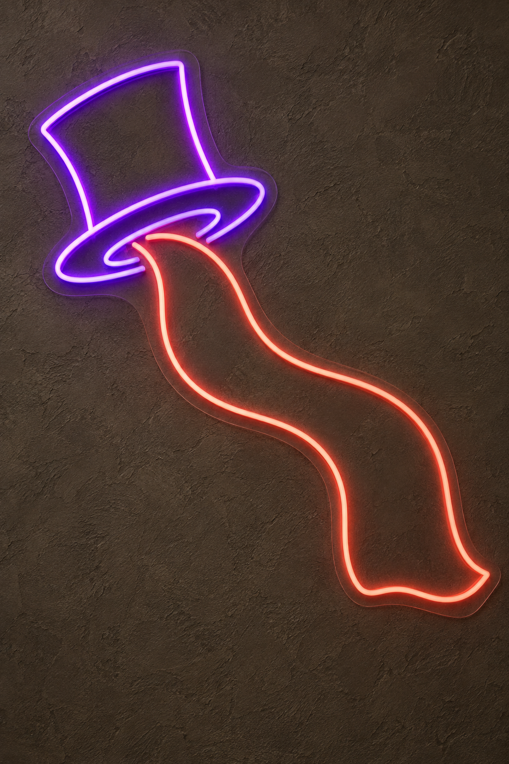Magician Hat and Scarf LED Neon Sign for Magic Shops - design reference