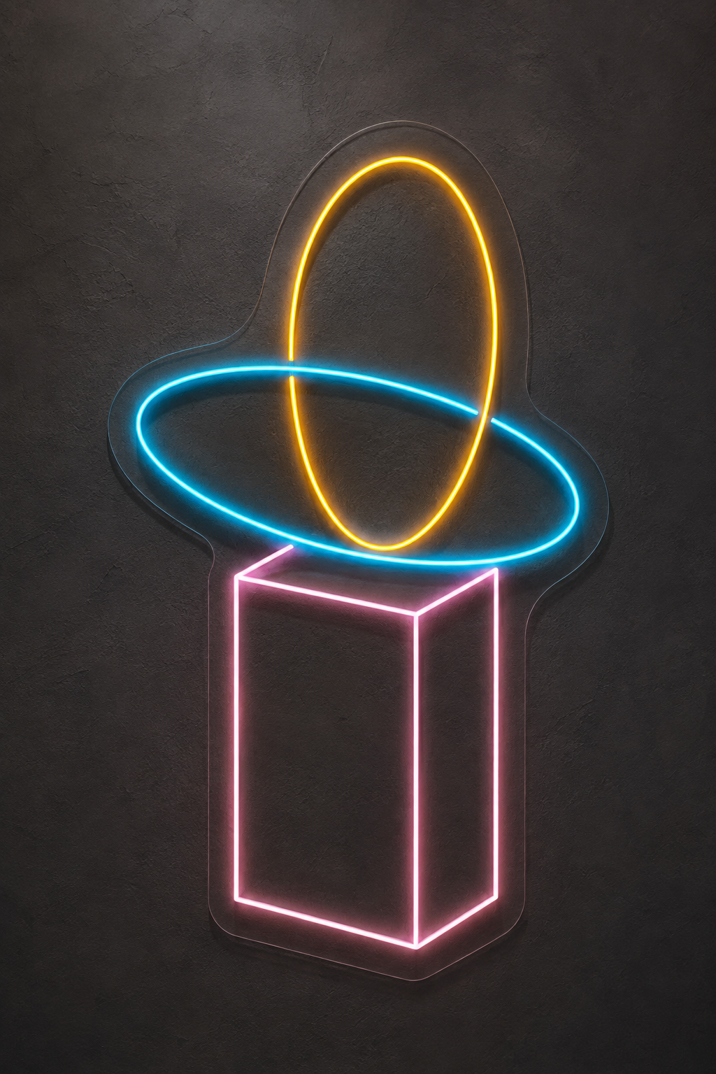 Orbital Sculpture LED Neon Sign for Modern Art Spaces - design reference