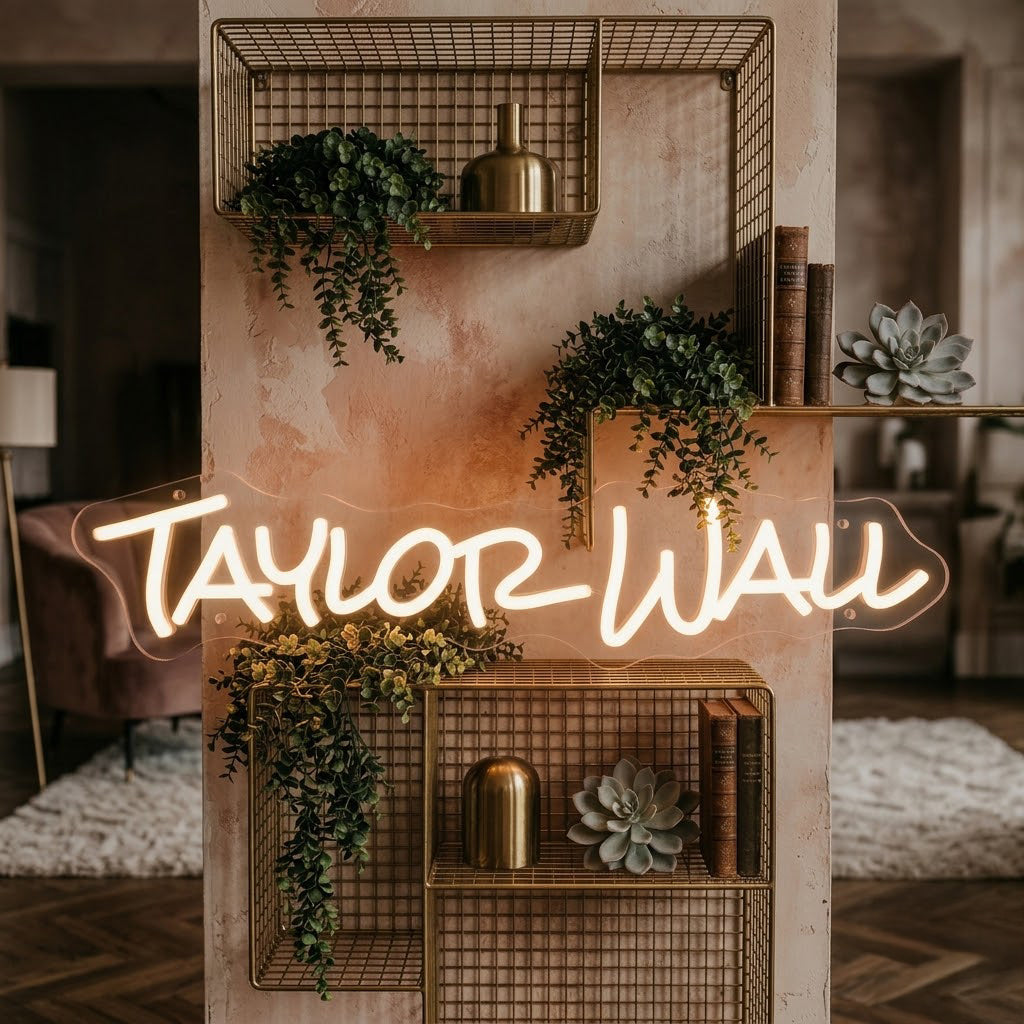 Taylor Wall Script LED Neon Sign for Bedroom Personalized Name Wall Decor Light