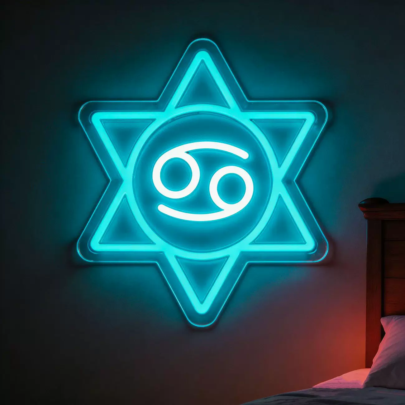 Cancer Zodiac LED Neon Sign Astrology Horoscope Neon Light Wall Decor for Bedroom Gaming Room