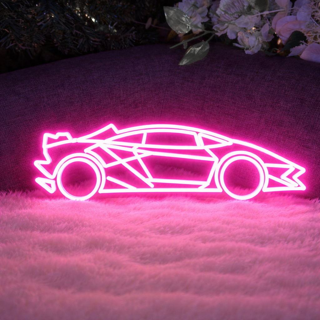 Sports Car LED Neon Sign Wall Decoration Garage Man Cave Bar