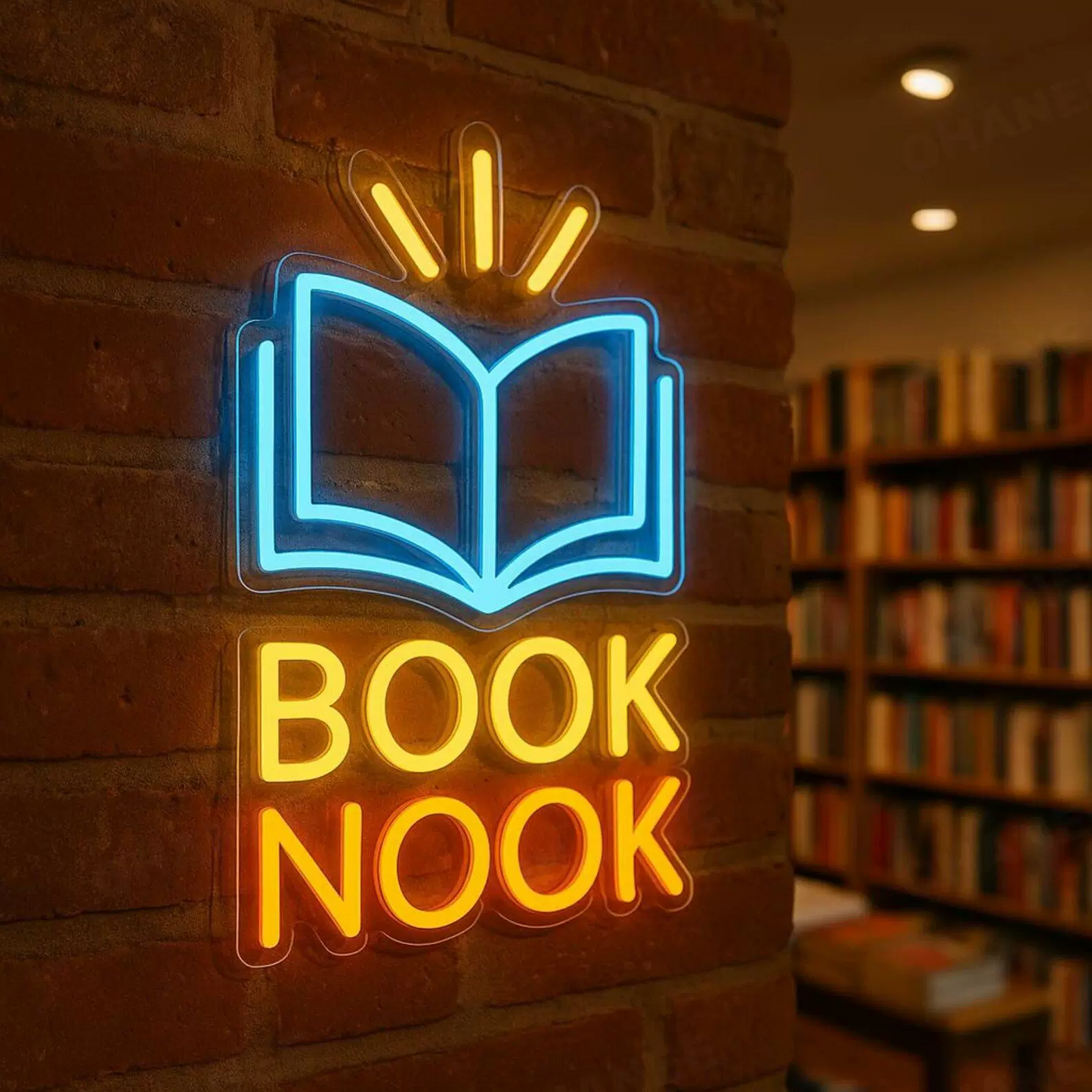Book Nook LED Neon Sign Reading Corner Wall Decor Light for Library Bedroom Study Room