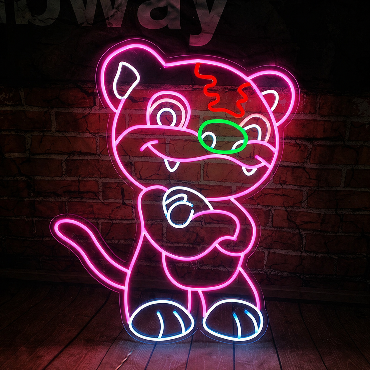 Cartoon Tiger LED Neon Sign Cute Animal Neon Light for Kids Room Wall Decor
