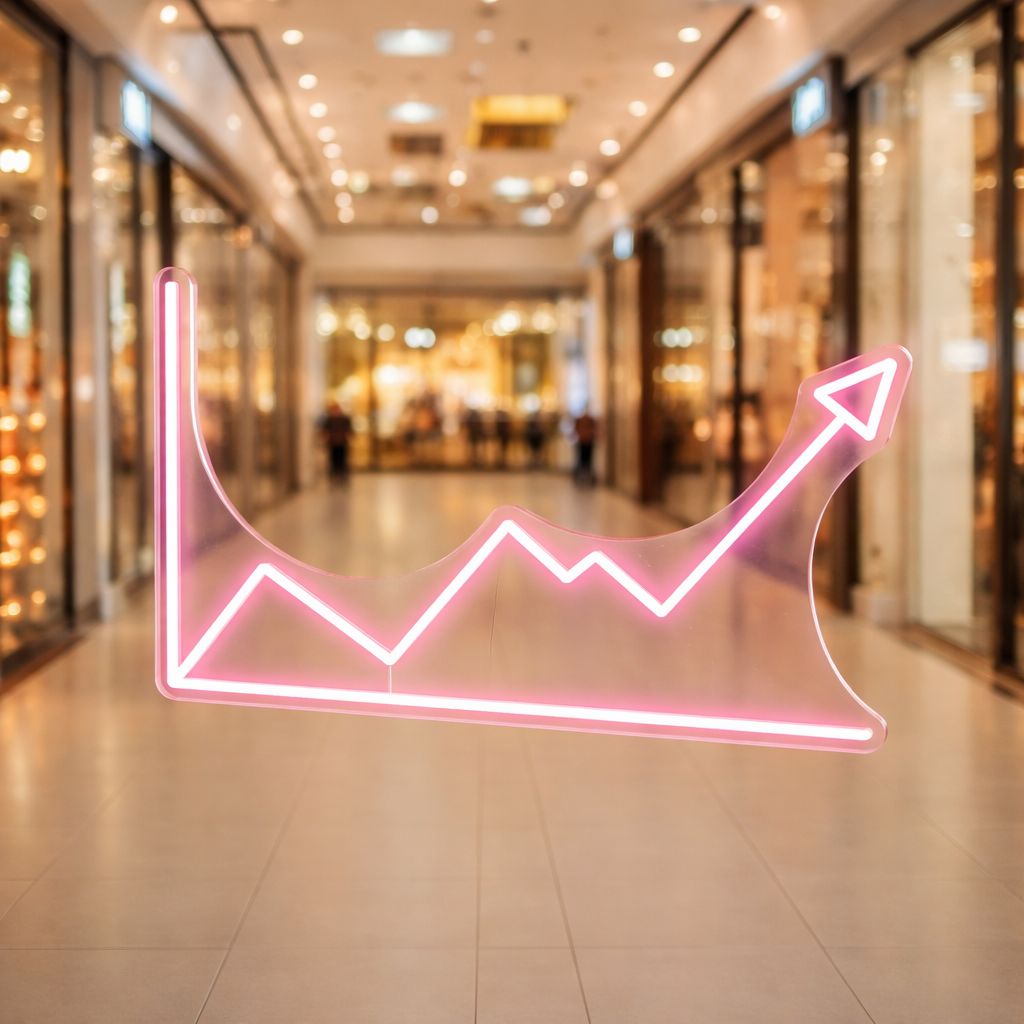 Upward Growth LED Neon Sign Wall Decoration Office Home Bar