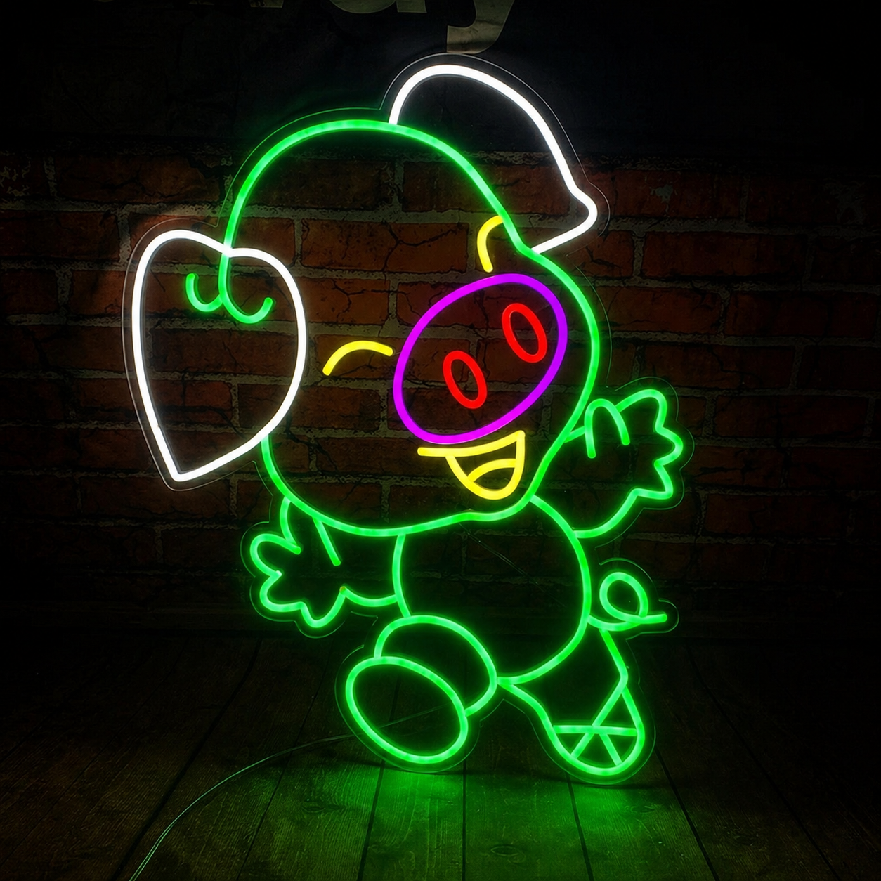 Cute Pig LED Neon Sign Cartoon Animal Neon Light for Kids Room Wall Decor