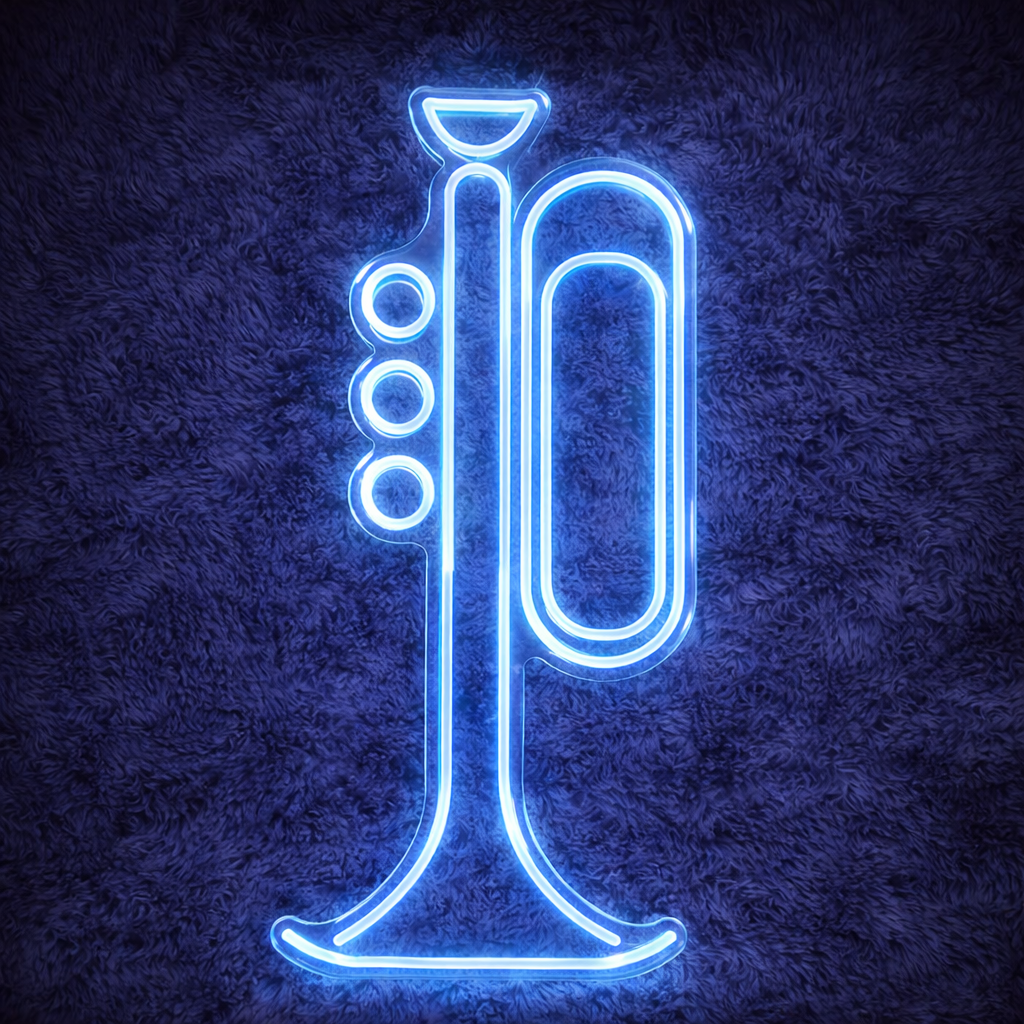 Trumpet LED Neon Sign Music Instrument Neon Light for Jazz Bar Music Studio Wall Decor
