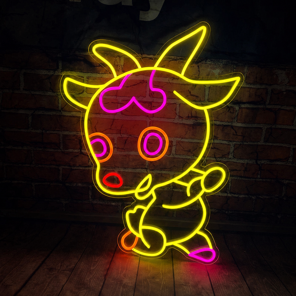 Cute Cow LED Neon Sign Cartoon Animal Neon Light for Kids Room Wall Decor