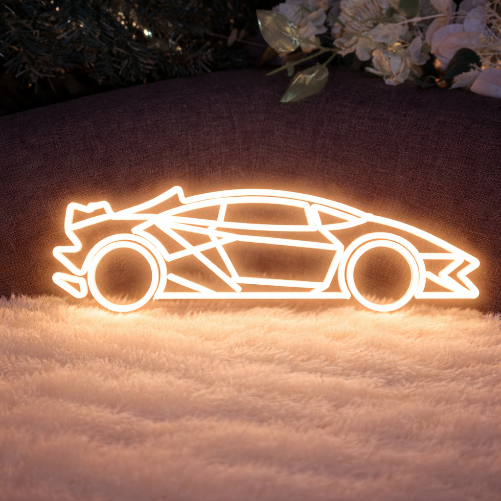Sports Car LED Neon Sign Wall Decoration Garage Man Cave Bar